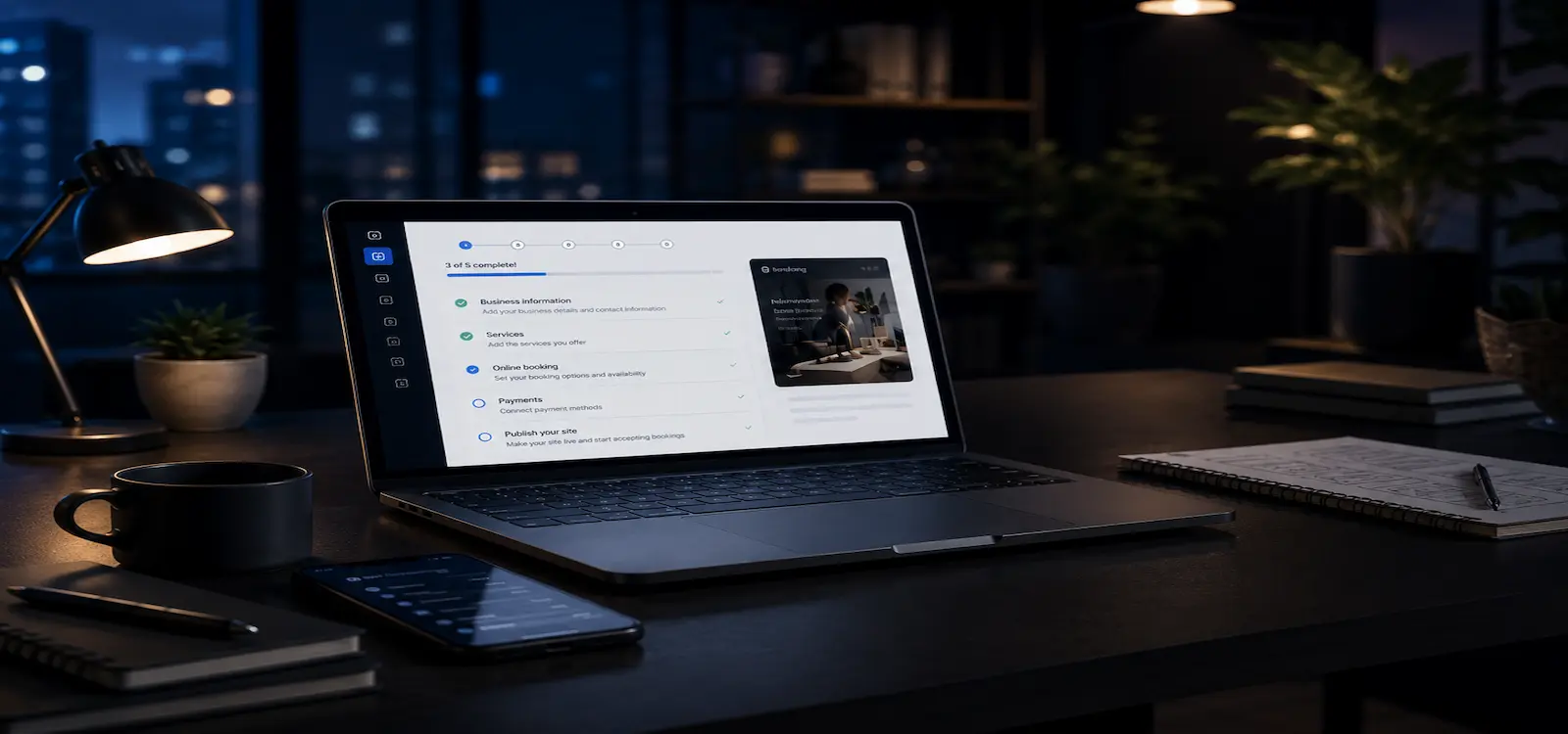 Sbooking setup workspace preview